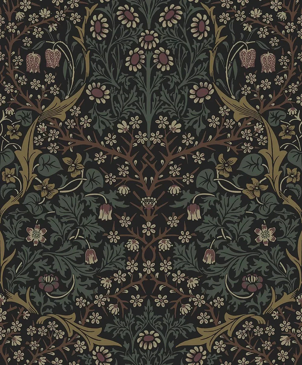 Victorian Garden Wallpaper - Blacksmith & Cliffside - NextWall - NW44516 - Morris Wallpaper