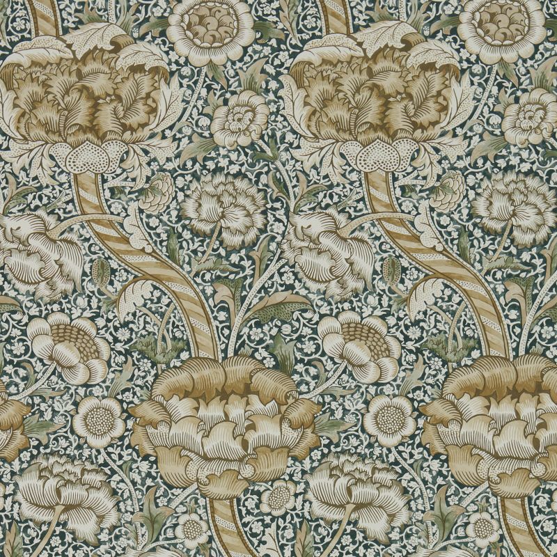 Wandle Wallpaper - Forest/Mustard - Morris & Co - 216421