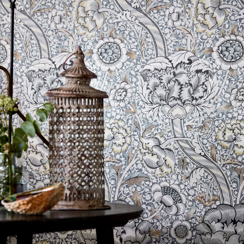 Wandle Wallpaper - Grey/Stone - Morris & Co - 216826