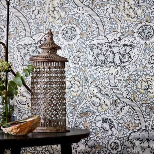 Wandle Wallpaper - Grey/Stone - Morris & Co - 216826