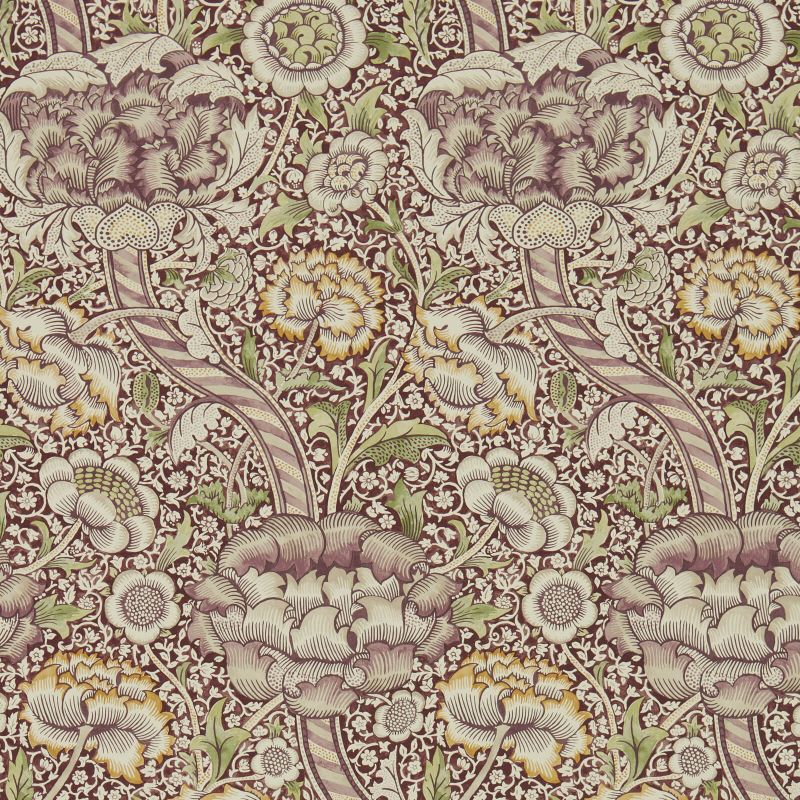 Wandle Wallpaper - Wine/Saffron - Morris & Co - 216424