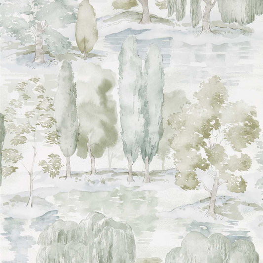 Waterperry Wallpaper - Willow/Olive - DWAP216283