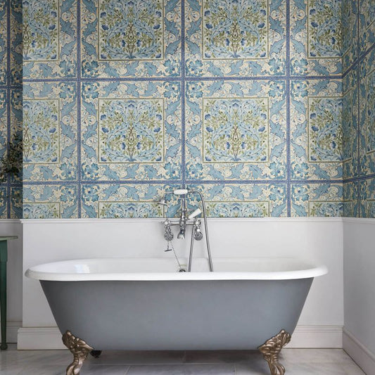 Wilhelmina Wallpaper - Indigo - Morris & Co - 216671