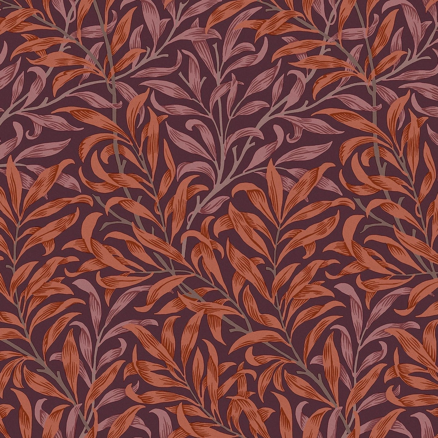 Willow Bough Wallpaper - Plum - 124243 - William Morris AH - Premier Wallcovering
