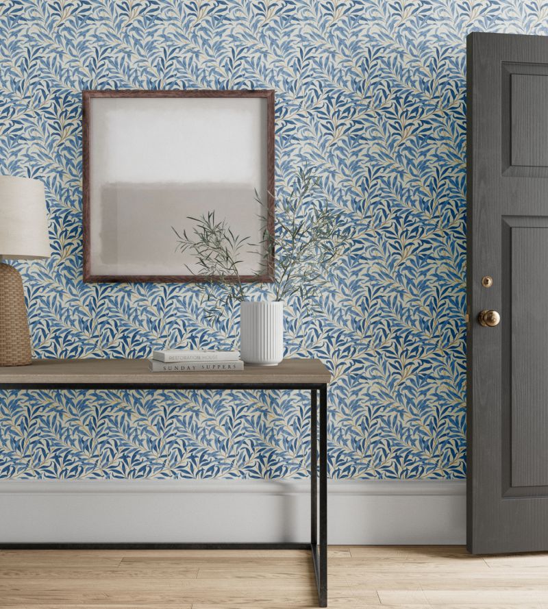 Willow Boughs Wallpaper - Pink/Leaf Green - 216949 - Morris & Co