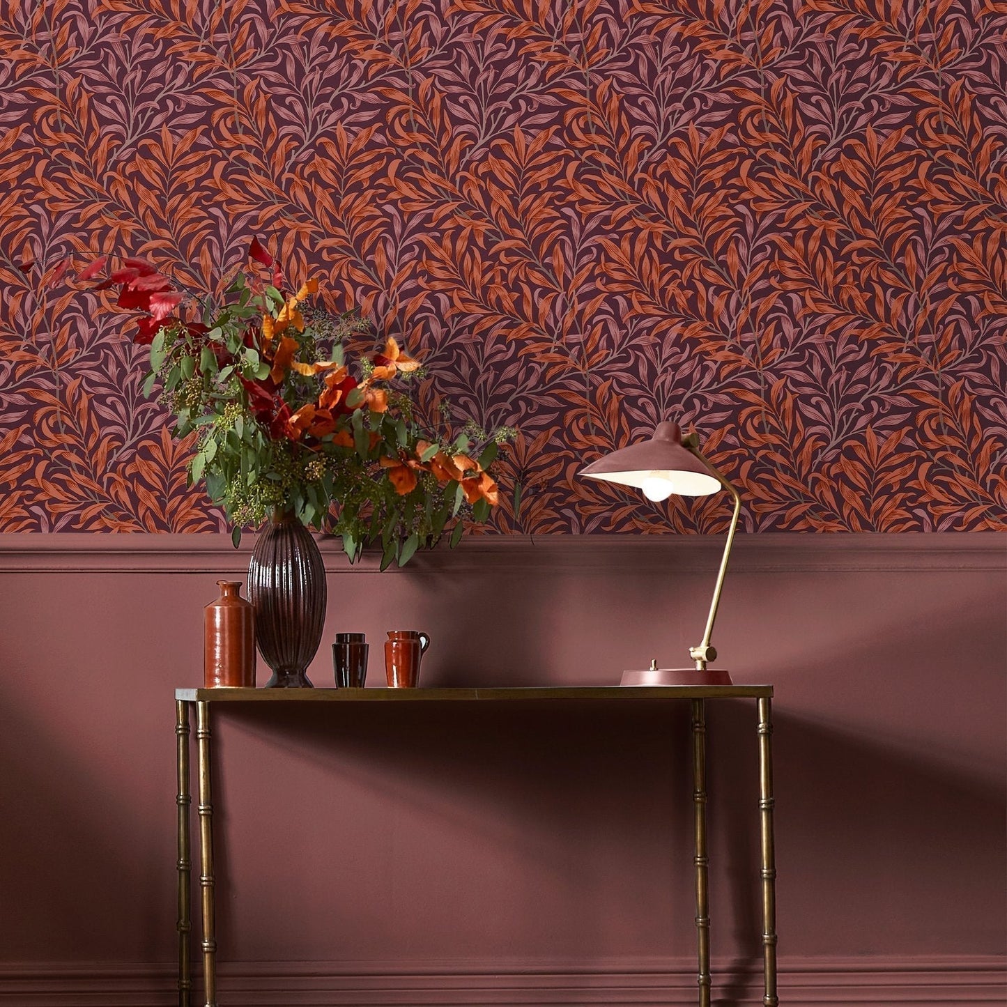Willow Bough Wallpaper - Plum - 124243 - William Morris AH - Premier Wallcovering