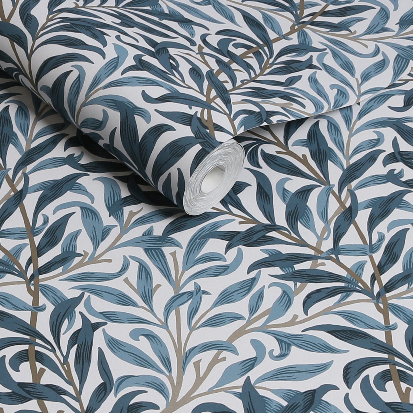 Willow Bough Wallpaper - White & Blue - 124245 - William Morris AH - Premier Wallcovering