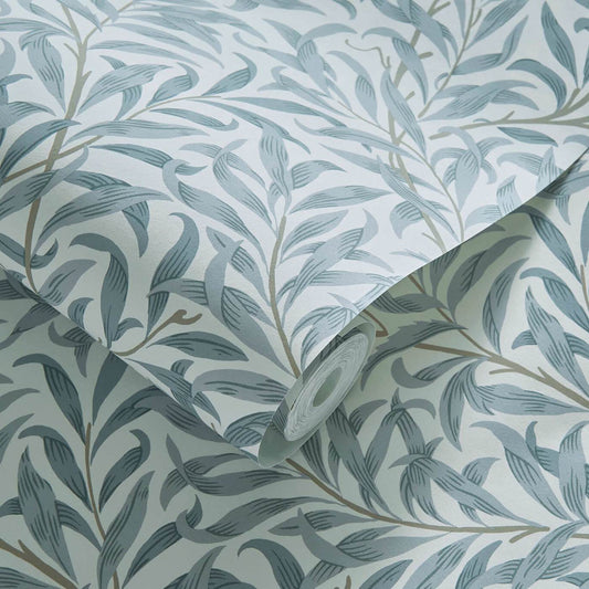 Willow Boughs Wallpaper - Mineral - Clarke & Clarke - W0172/04 - Morris Wallpaper