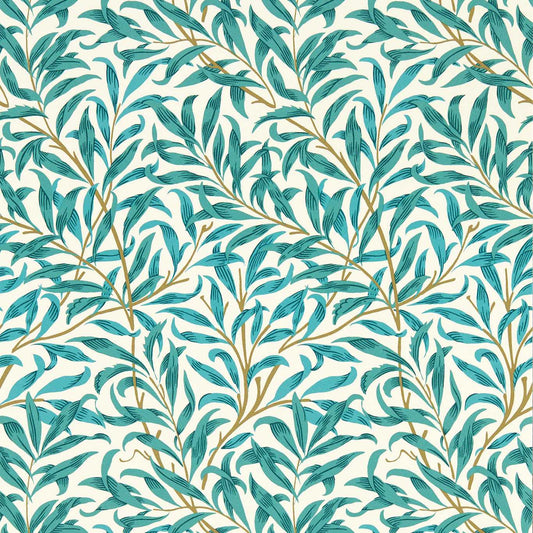 Willow Boughs Wallpaper - Teal - Clarke & Clarke - W0172/05 - Morris Wallpaper