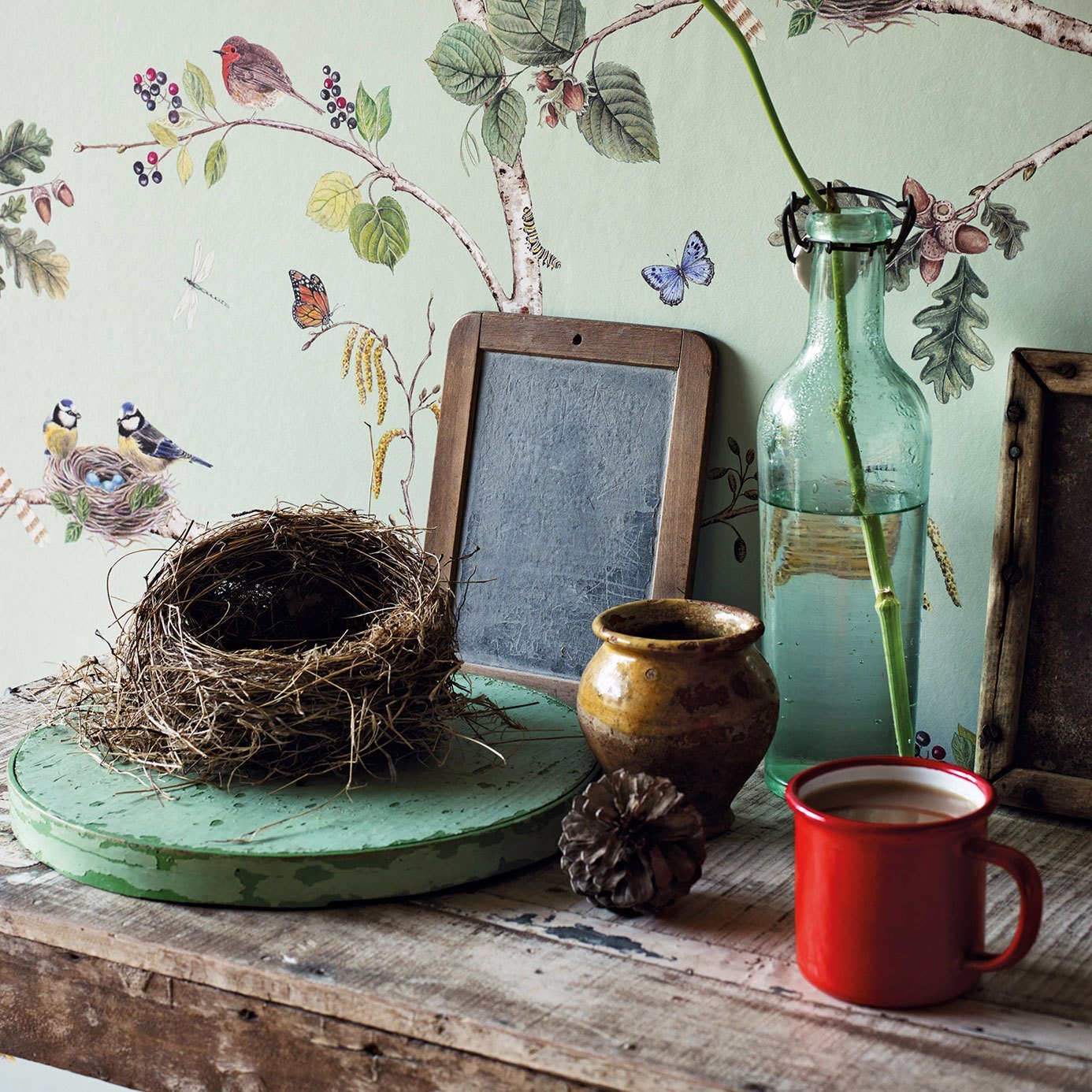 Woodland Chorus Wallpaper - Sky Blue/Multi - Sanderson - DWOW215706 - Morris Wallpaper