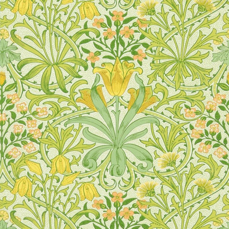 Woodland Weeds Wallpaper - Sap Green - Morris & Co - 217100