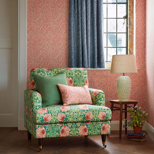 Yew & Aril Wallpaper - Watermelon - 217348 - Morris & Co